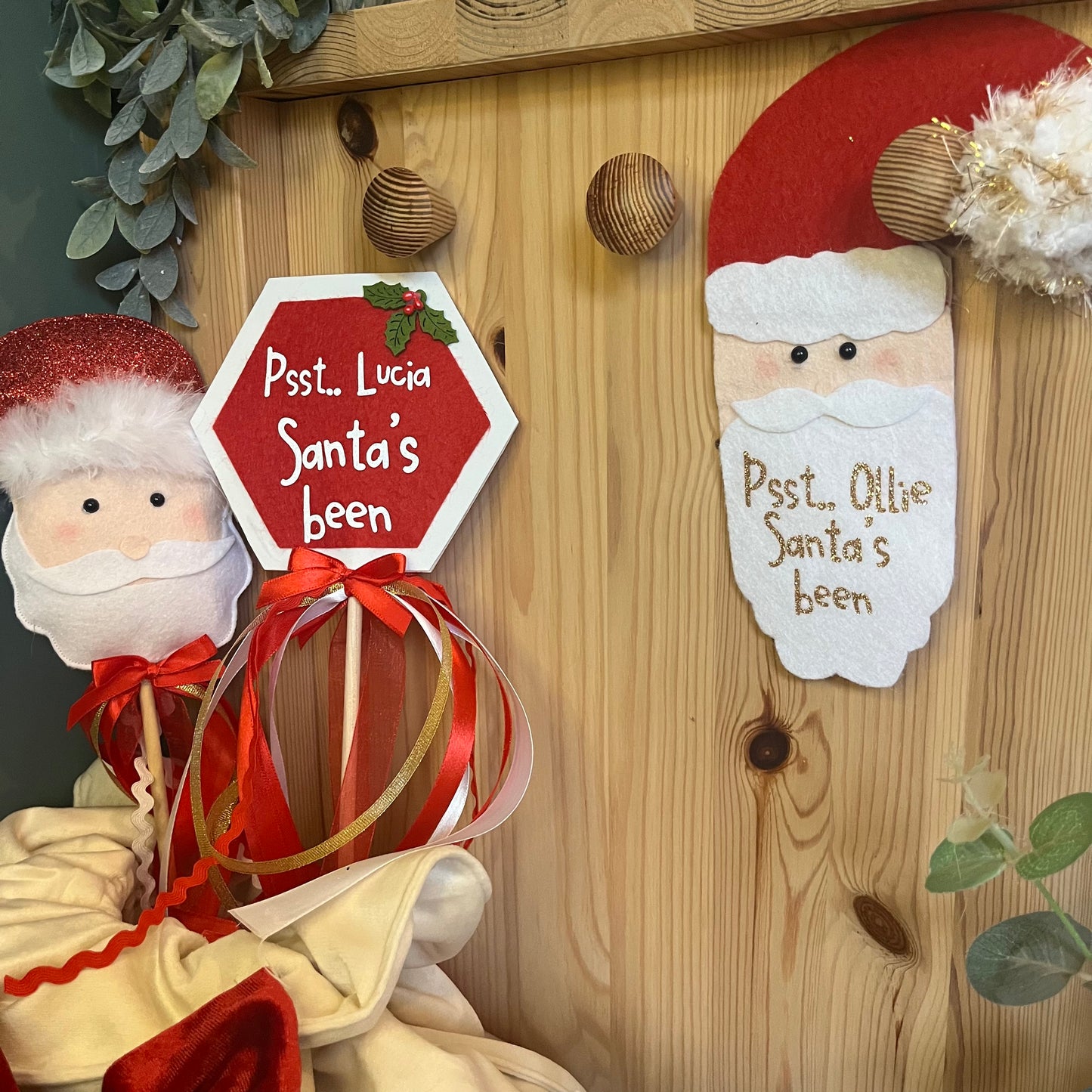 Santa Stop Here Wand Sign