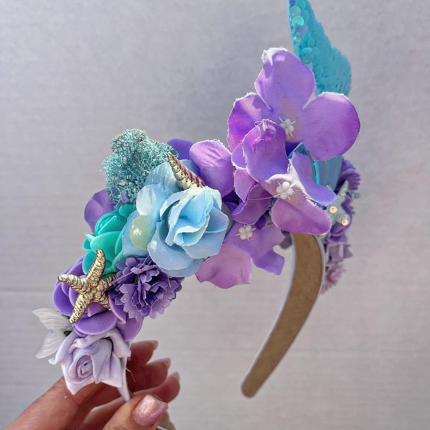 Purple & Blue Mermaid Headband