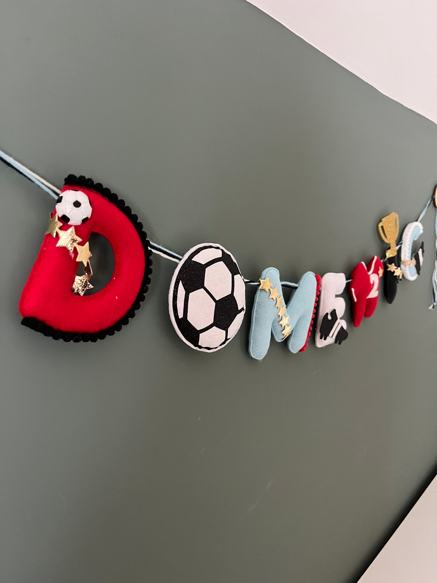 Personalised Name Football Garland