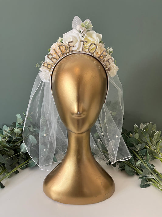 Bride To Be Headband with/without Veil