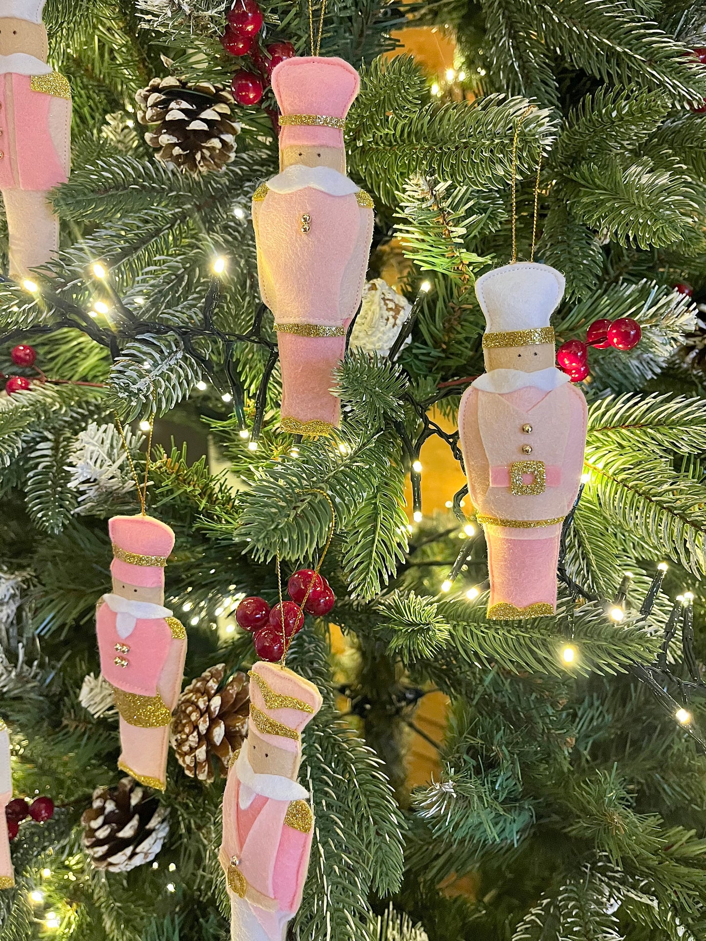 Pink Nutcracker Christmas Tree Decoration