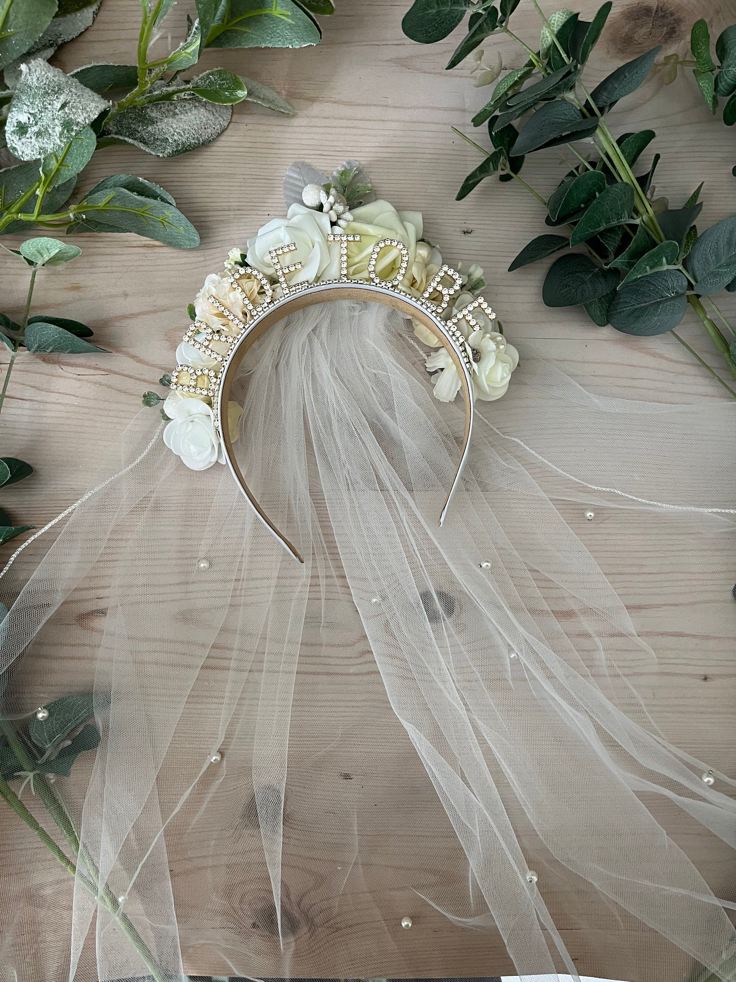 Bride To Be Headband with/without Veil