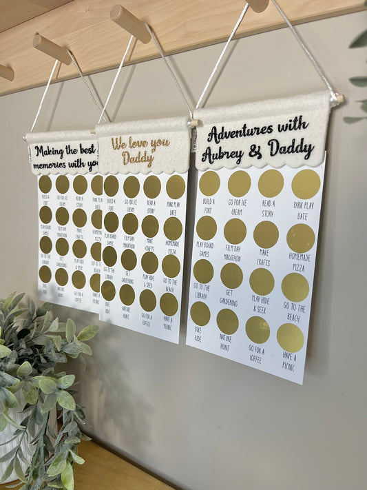 Father’s Day Fabric Magnetic Photo Frame & Scratch Poster