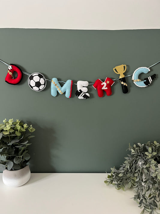 Personalised Name Football Garland