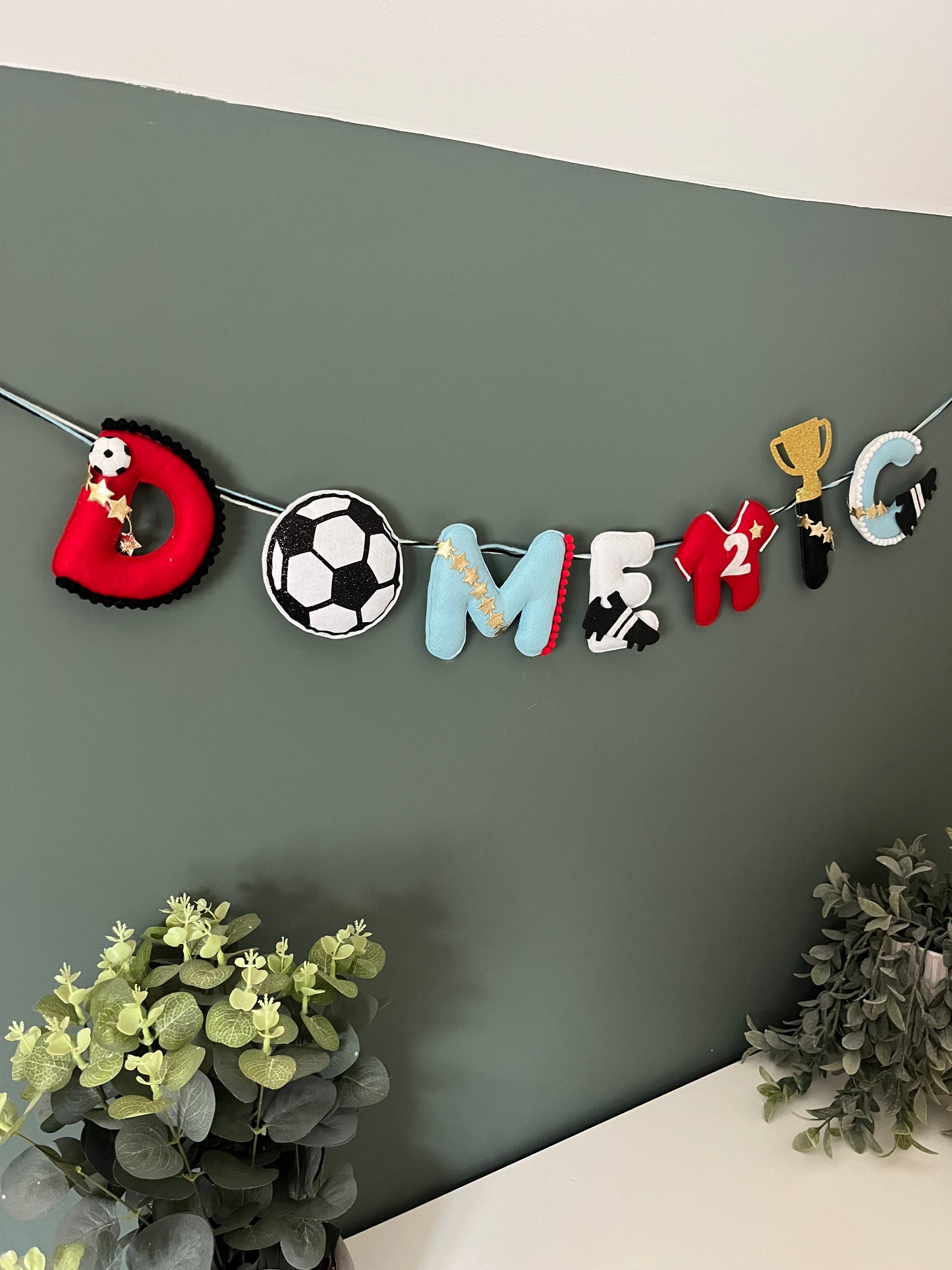 Personalised Name Football Garland