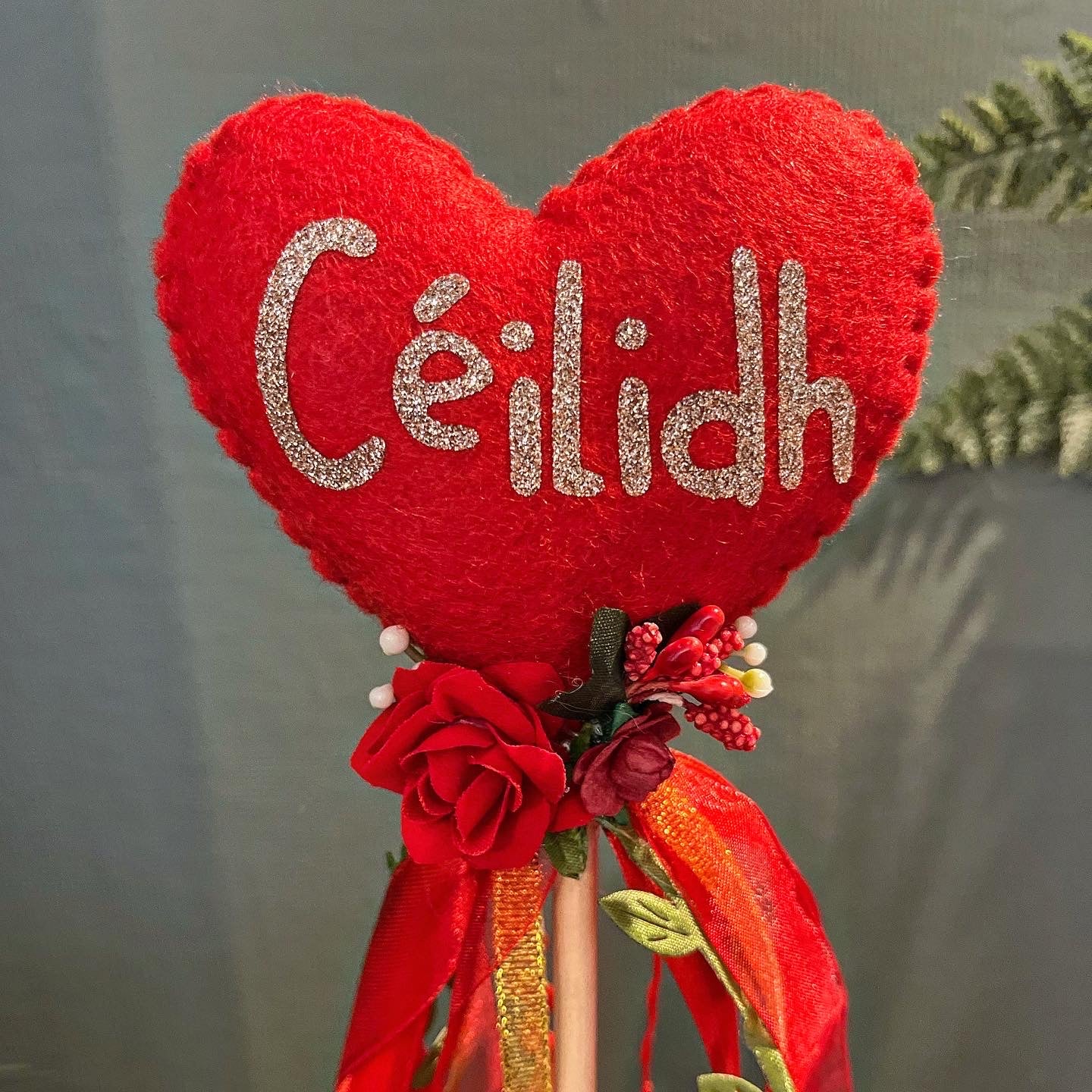 Heart wands (with flowers)