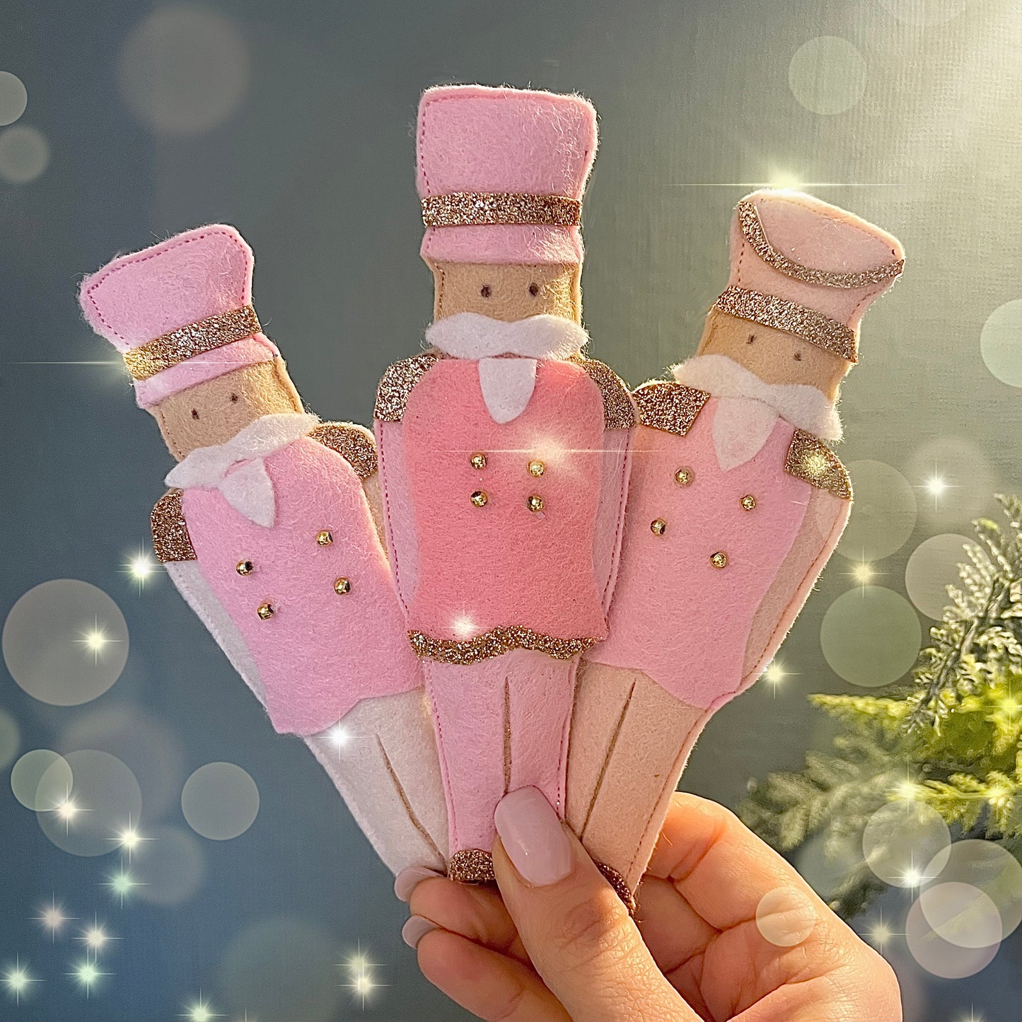 Pink Nutcracker Christmas Tree Decoration