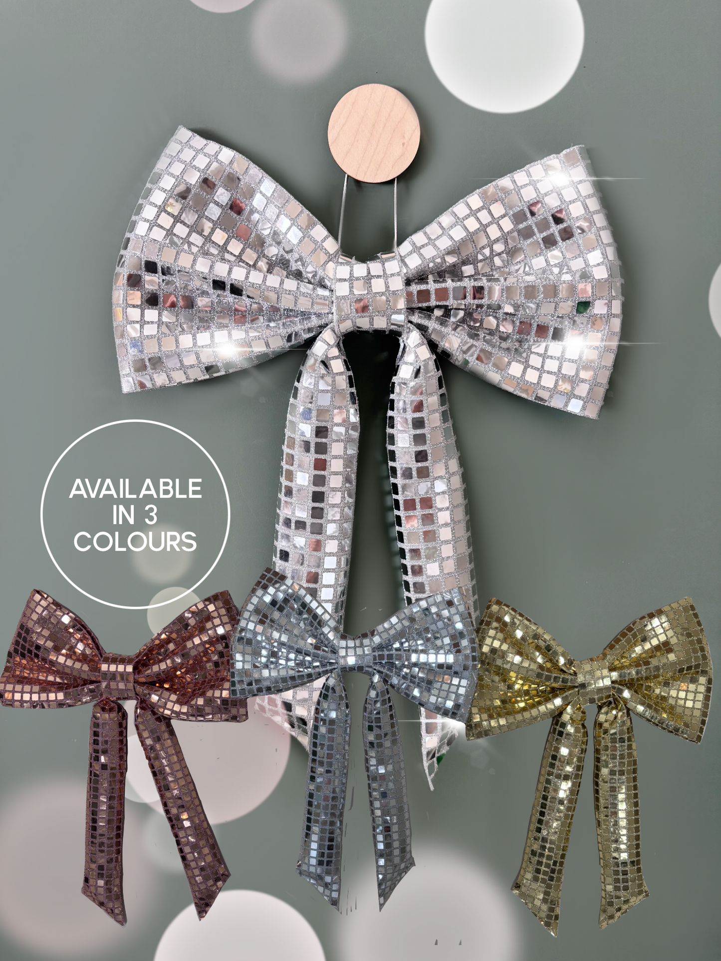 Large Disco Ball Bows