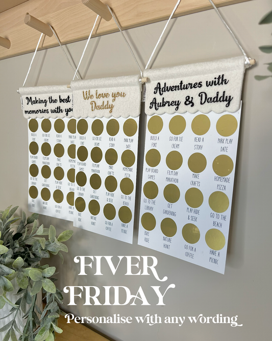 Father’s Day Fabric Magnetic Photo Frame & Scratch Poster