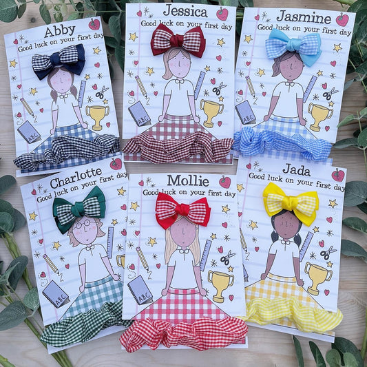 First Day of School Hair Accessory Cards