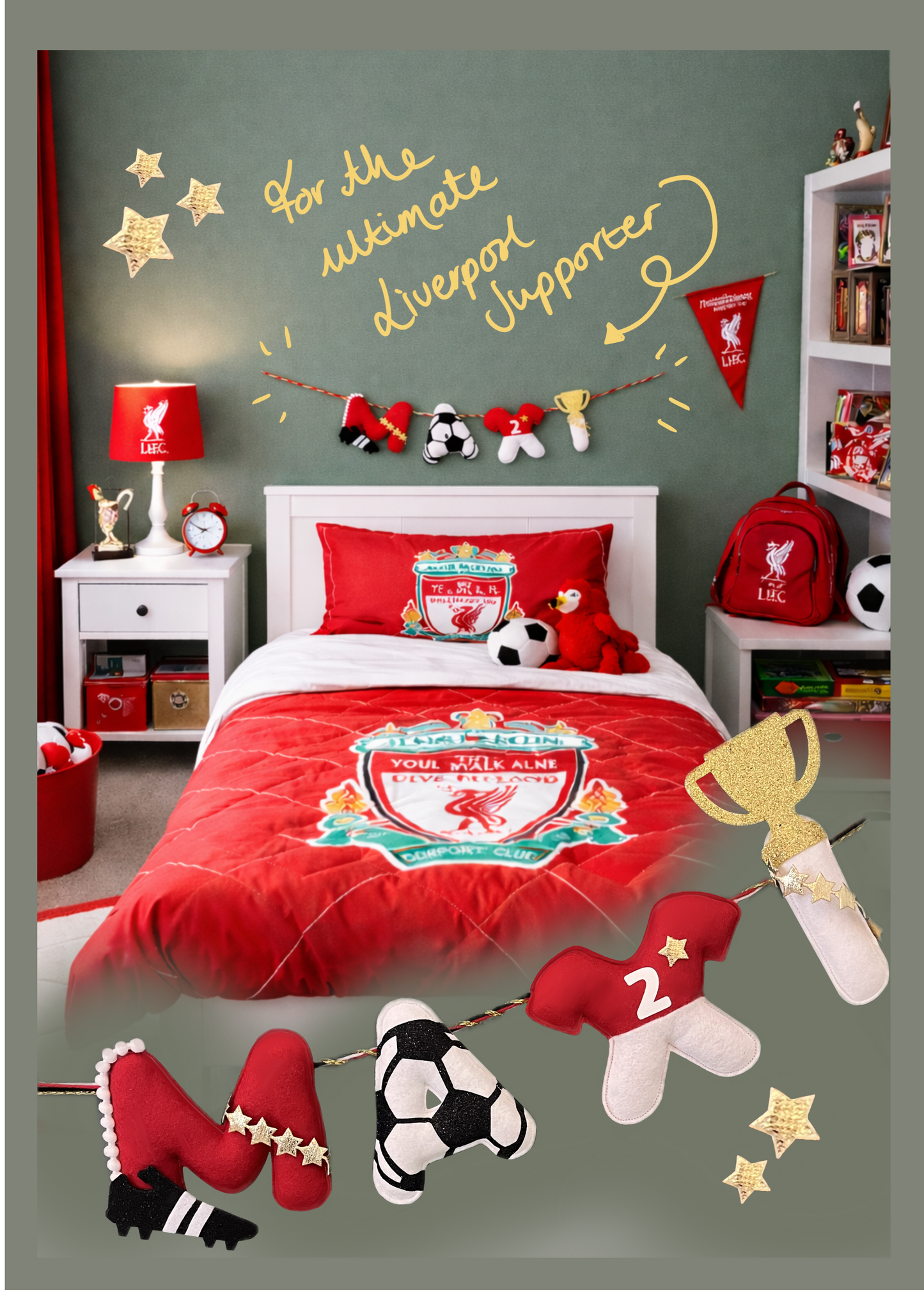 Personalised Name Football Garland