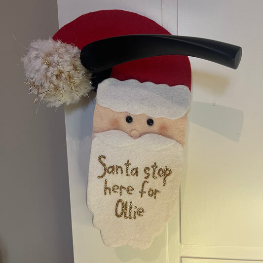 Reversible Santa Stop Door Hanger