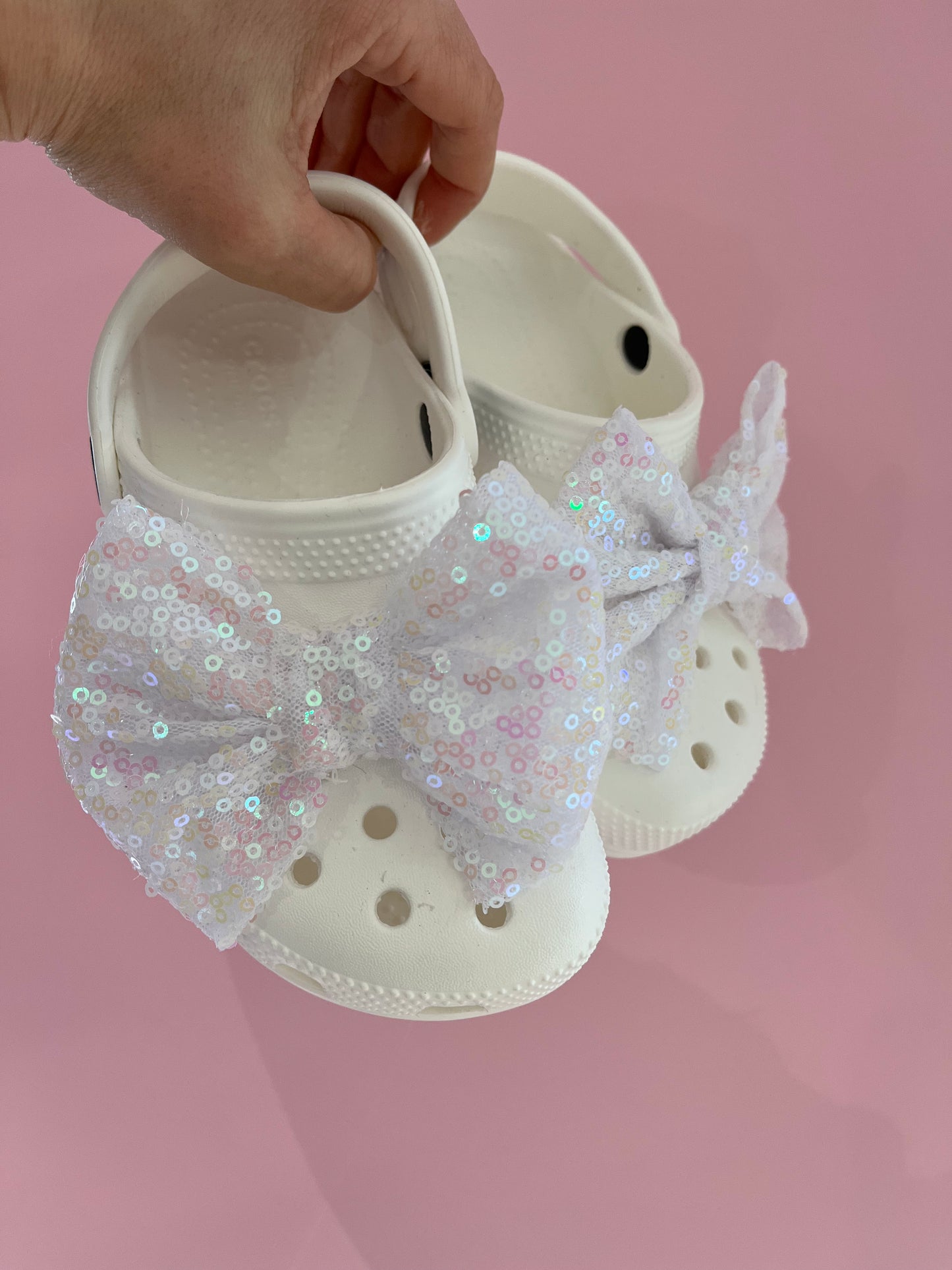 Sequin Shoe Bows