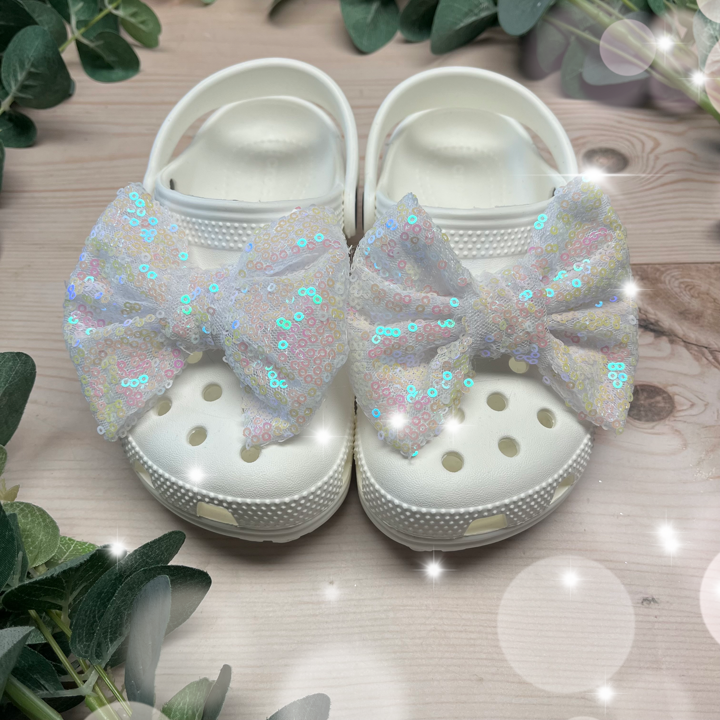 Sequin Shoe Bows