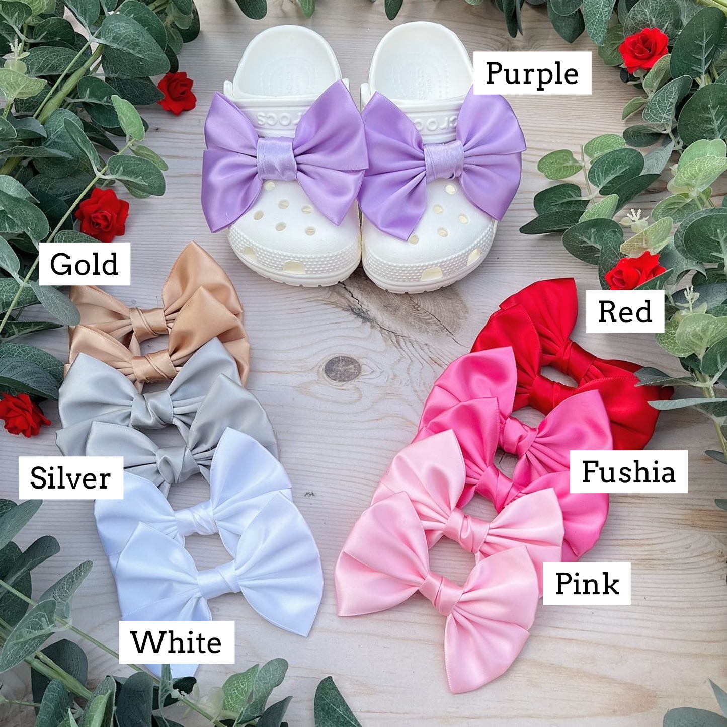 Silver Shoe Bows