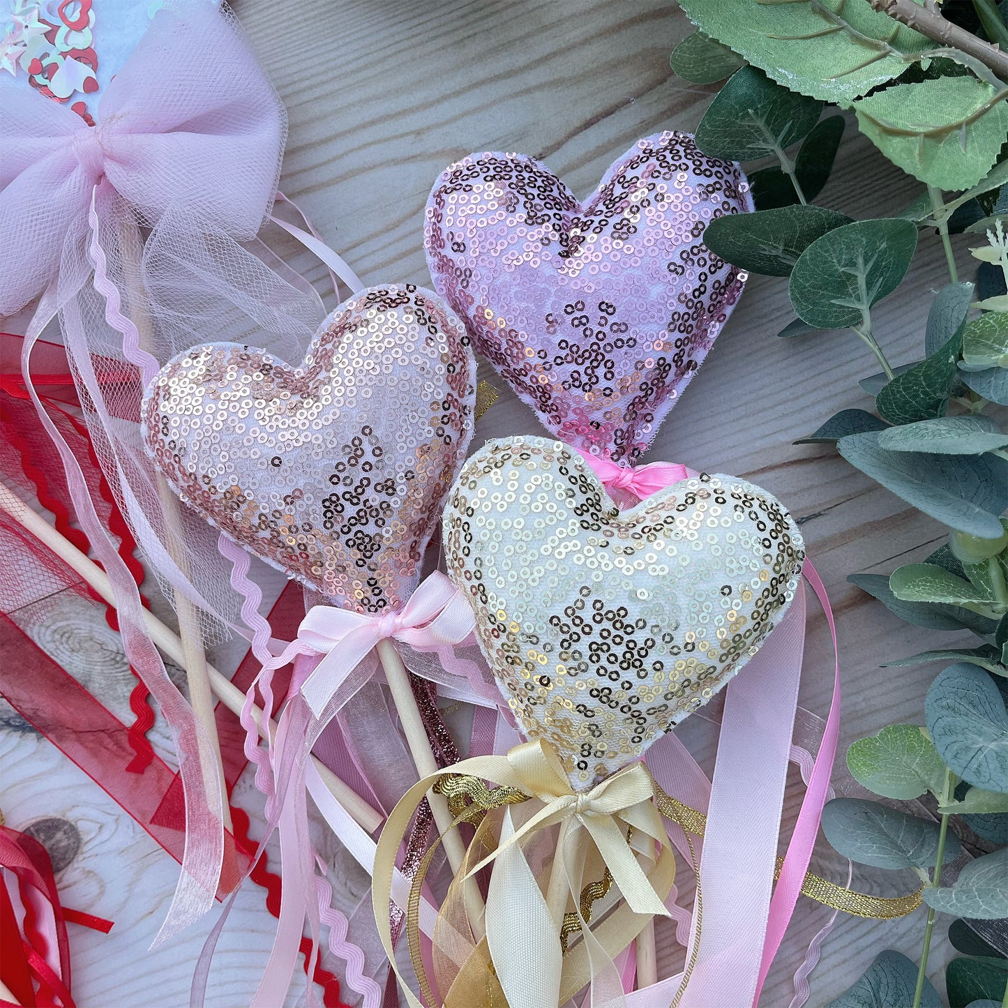 Sequin Heart Wand