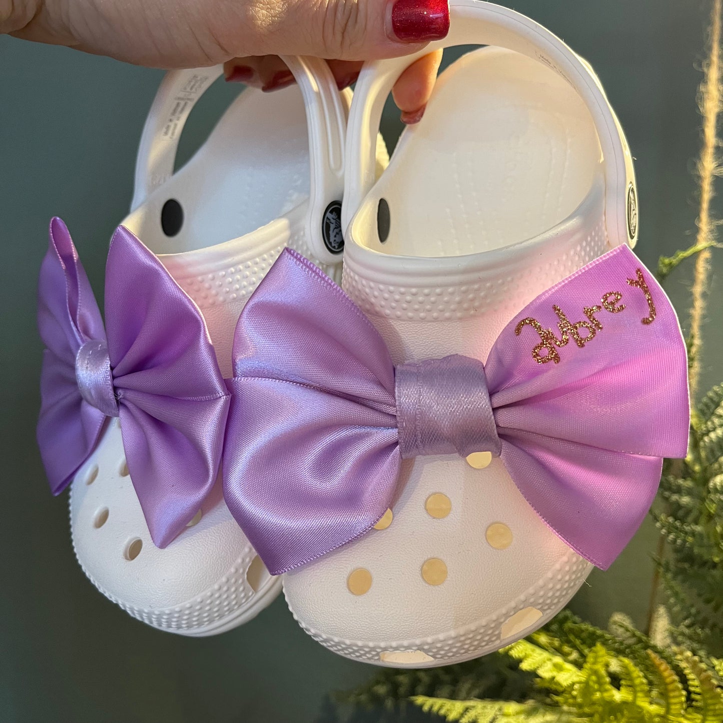 Purple Shoe Bows